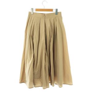 LANVIN コレクション COLLECTION タックフレアスカート 38 ベージュ /MI OS