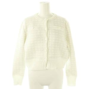 コレクション COLLECTION 23SS インレイカーディガン ニット 38 白 /MI OS