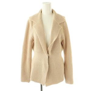 23SS ニットテーラードジャケット 畦編み 38 ベージュ /MI OS