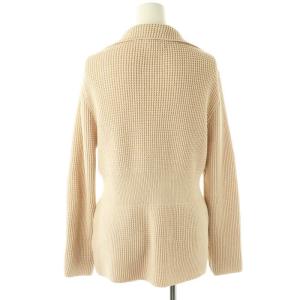 LANVIN 23SS ニットテーラードジャケット 畦編み 38 ベージュ /MI OS