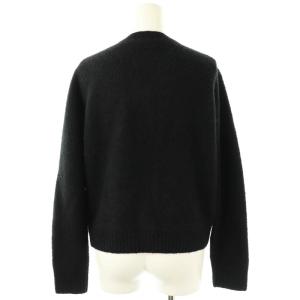 LANVIN コレクション COLLECTION アルパカニット リボンカーディガン ビジュー 38 黒 /MI OS