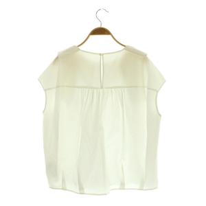 TOMORROWLAND collection 23SS ドッピオタイプライター フリルカラーブラウス ノースリーブ プルオーバー 36 ホワイト /MY
