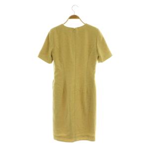 FOXEY BOUTIQUE カシミヤ 半袖 ワンピース 膝丈 38 イエロー /MY OS