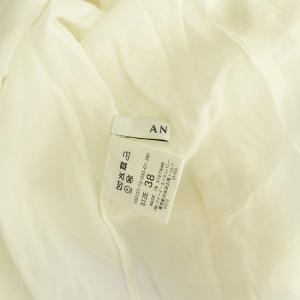 ANAYI シースルードライフリルブラウス 五分袖 38 ホワイト /MY OS