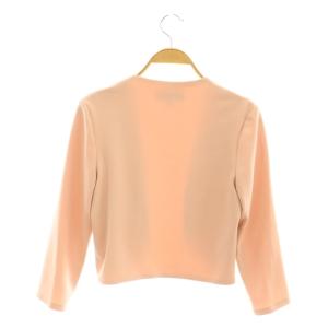 TADASHI SHOJI クレープジャージー ロング丈ボレロ カーディガン 2 ピンク /NR OS