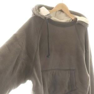 FUMIKA_UCHIDA 2-TONE PULLOVER HOODIE L チャコールグレー