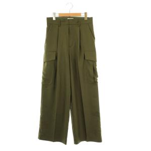 25SS ウォッシャブル カーゴパンツ ワイドパンツ 40 カーキグリーン /ES OS