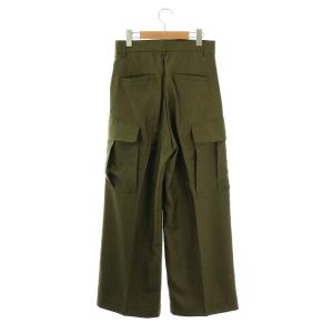IENA 25SS ウォッシャブル カーゴパンツ ワイドパンツ 40 カーキグリーン /ES OS