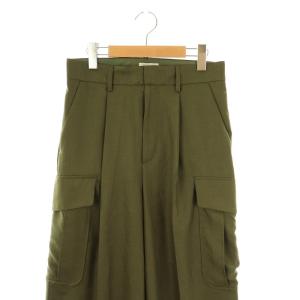 IENA 25SS ウォッシャブル カーゴパンツ ワイドパンツ 40 カーキグリーン /ES OS