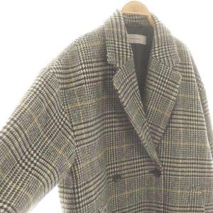 JOURNAL STANDARD グレンチェック チェスターコート ダブル 黒 白 ベージュ /ES OS