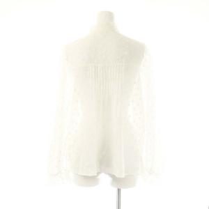 SLOBE IENA 25SS フラワージャガードフリルブラウス 白 /MI OS