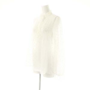 SLOBE IENA 25SS フラワージャガードフリルブラウス 白 /MI OS