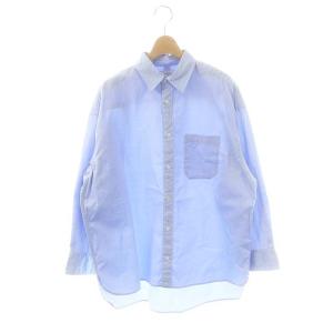 24AW ファインOXオーバーロングシャツ 長袖 コットン ライトブルー /DO OS