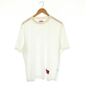 23SS Gradient Mesh Stripe Jersey Tシャツ M ホワイト