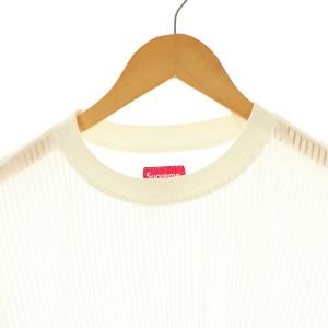Supreme 23SS Gradient Mesh Stripe Jersey Tシャツ M ホワイト