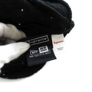 Supreme New Era 23SS Metallic Arc Beanie ラメニットキャップ ブラック