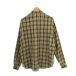 SAINT LAURENT PARIS チェック シャツ S ベージュ