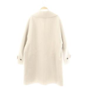 ebure ウールダブルボタンリバーコート 36 ライトグレー