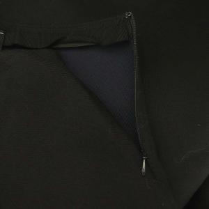 UNITED ARROWS コンテ conte リバー サイドジップ ロング フレア スカート ウール 38 黒 ブラック /SS