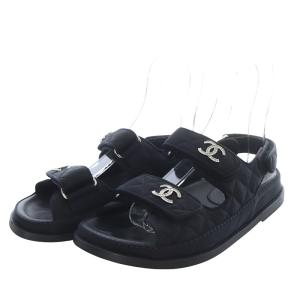 CHANEL スポーツサンダル キルティング ココマーク 36C ブラック G31848