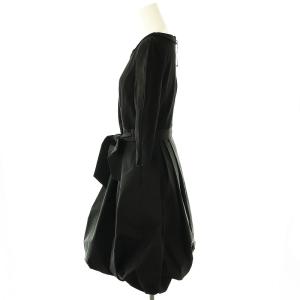 TO BE CHIC ドッキング バルーンワンピース 膝丈 40 M 黒 ブラック /SY OS