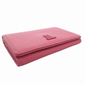 LANVIN en Bleu 美品 フラップカードカース ウォレット 小銭入れ ロゴ レザー ピンク /FF