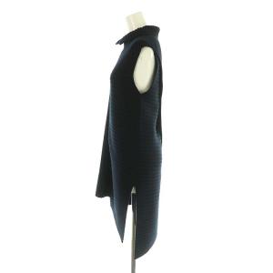 CELINE フィービー期 ウールカシミヤスリーブレスバックスリット チュニック XS ブラック