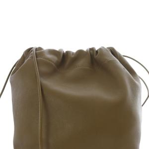 JIL SANDER 巾着 ドローストリング ショルダーバッグ ロゴ 茶色 ブラウン /SR33