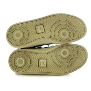 VEJA スニーカー ローカット ペイントデザイン レザー US4 ブラック ホワイト /YO2