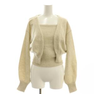 24AW フォックスキャミ×カーデアンサンブル セット ニット ウール F アイボリー /MI OS