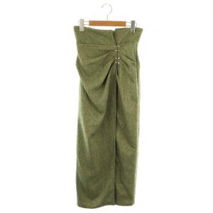 24AW ドレープタイトホックスカート ロング 0 S YEL /SY OS