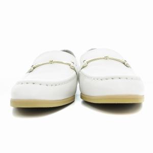 GINZA Kanematsu ビットローファー シューズ 23.5?p 白 ホワイト ベージュ /AE