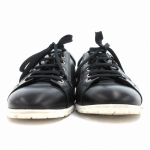 GINZA Kanematsu ローカットスニーカー シューズ サイドジップ 23.5?p 黒 ブラック /AE