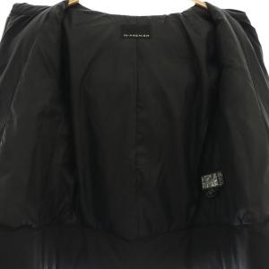 M-Premier 裾フリル ダウンジャケット ジップアップ 36 黒 ブラック /AT OS