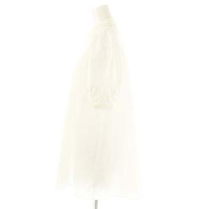 UNITED ARROWS エンブロイダリー コンビ ショートスリーブ ブラウス 半袖 ホワイト /HK OS