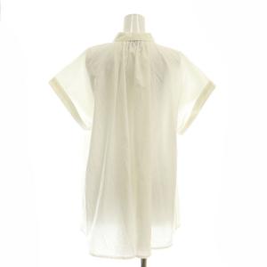 UNITED ARROWS タック フレアシャツ フレンチスリーブ F 白 ホワイト /AT OS
