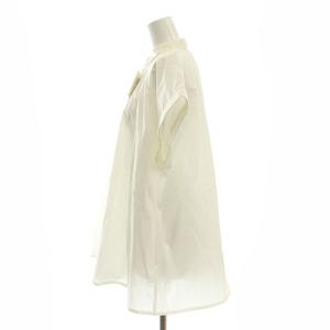 UNITED ARROWS タック フレアシャツ フレンチスリーブ F 白 ホワイト /AT OS