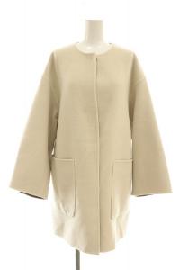 UNITED ARROWS UBCMD バイカラーリバーミドルコート 36 アイボリー グレージュ