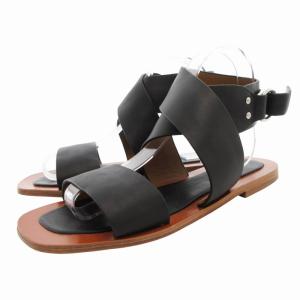 Flat Belt Sandals サンダル シューズ ストラップ ベルト レザー 38 25.0cm