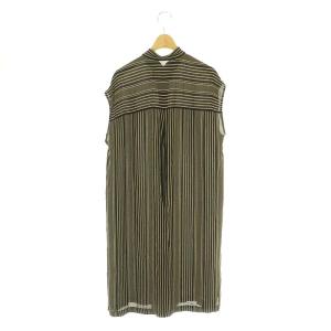 TODAYFUL Georgette Stripe Shirts シャツワンピース ストライプ 38 黒 ベージュ /MI