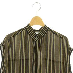 TODAYFUL Georgette Stripe Shirts シャツワンピース ストライプ 38 黒 ベージュ /MI