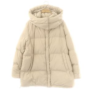 リサイクルダウンショートコート アウター フード付き 38 ベージュ /ES OS