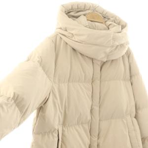 IENA リサイクルダウンショートコート アウター フード付き 38 ベージュ /ES OS