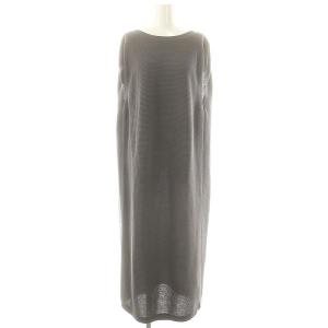 LA MAGLIA IN CASA  ニットワンピース ロング 40 グレー /DF OS