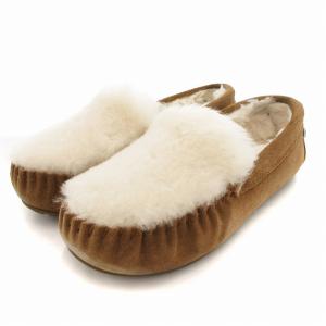Cairns Reverse Fur モカシン スエード シープスキン 24cm チェスナッツ W11705