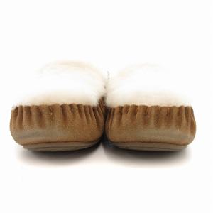 emu Cairns Reverse Fur モカシン スエード シープスキン 24cm チェスナッツ W11705