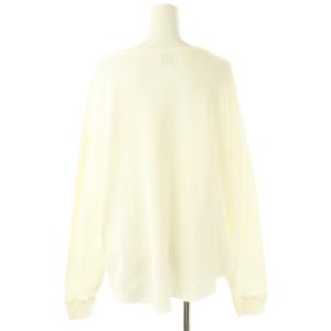 Spick&Span 23SS ワッフルジャージーロゴプルオーバー カットソー オフホワイト /MI OS