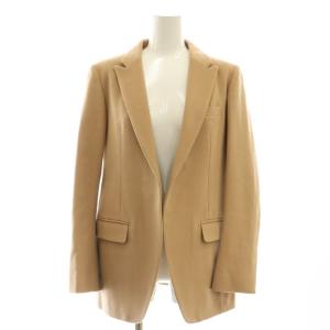 NATASHA ロングジャケット テーラード 総裏地 ウール 36 ベージュ /DO OS