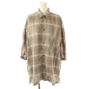LAppartement取り扱い CHECK 2WAY SHIRT シャツ F ブラウン /MI OS