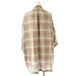 REMI RELIEF LAppartement取り扱い CHECK 2WAY SHIRT シャツ F ブラウン /MI OS